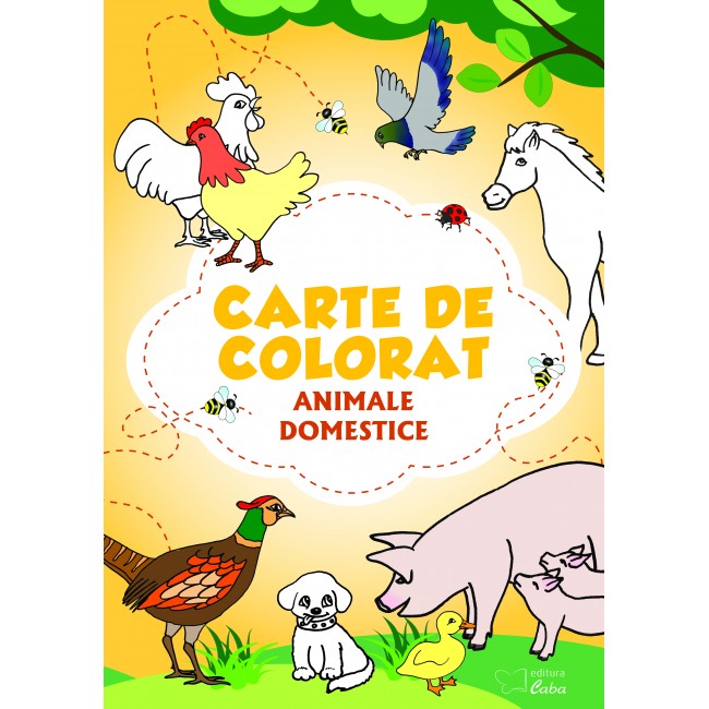 Carte de colorat: Animale domestice  