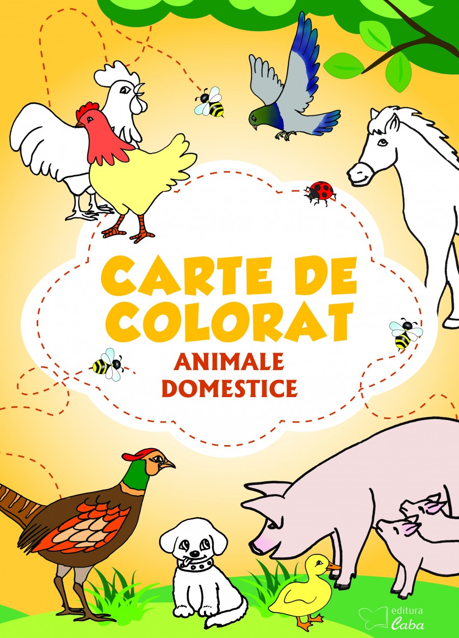 Carte de colorat: Animale domestice