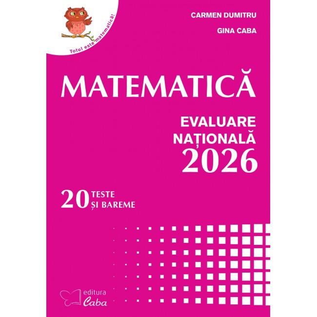 Matematica - Evaluare Nationala 2026 (mapa cu 20 teste si bareme)