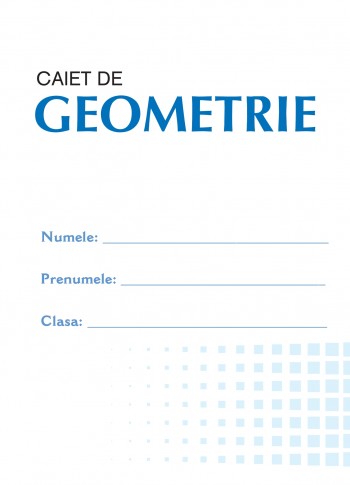 Caiet de geometrie A4, 48 pagini (patratele de 1 cm)
