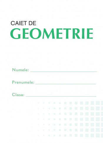 Caiet de geometrie A4, 80 pagini (patratele de 1 cm)