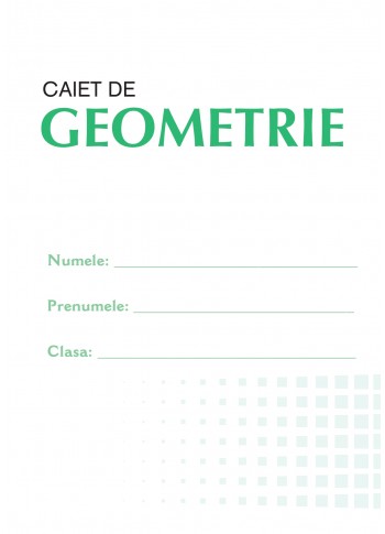 Caiet de geometrie A4, 80 pagini (patratele de 1 cm)