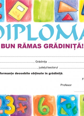Diploma "Bun Ramas Gradinita!"