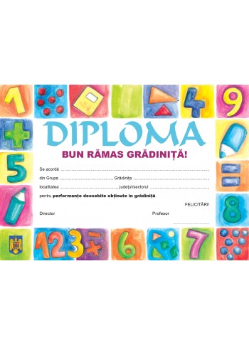 Diploma "Bun Ramas Gradinita!"