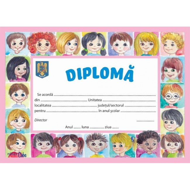 Diploma - fete vesele personalizata
