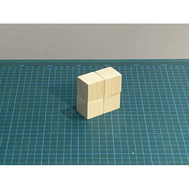 Decimetrul cub - set educativ cu 141 de piese din lemn natur (8 ani +)