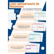 "Linii importante in triunghi" (set 8 planse A3 color plastifiate + 4 folii A4 transparente + 4 fise de lucru A3)
