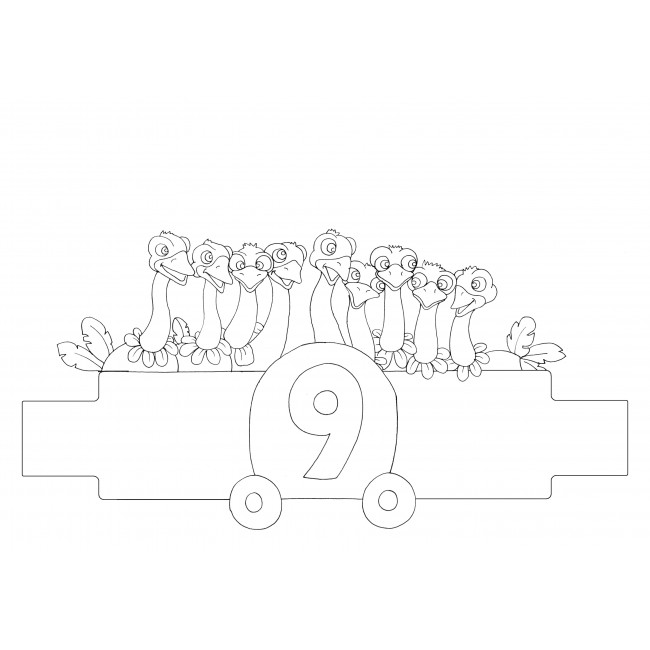 Trenuletul numerelor - set de 24 de planse A4