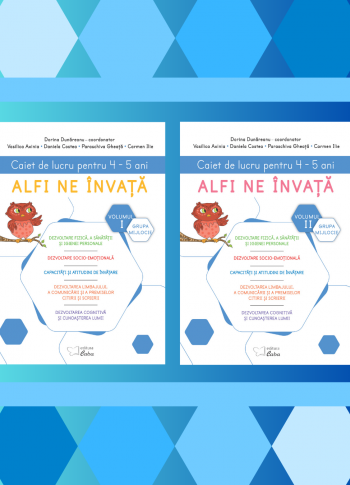 Set de auxiliare pentru grupa mijlocie (4-5 ani) - „Alfi ne învață” (volumele I+II)