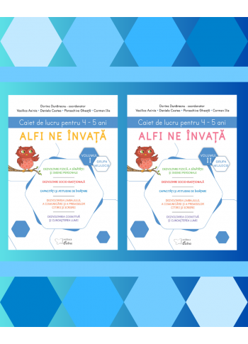 Set de auxiliare pentru grupa mijlocie (4-5 ani) - „Alfi ne învață” (volumele I+II)