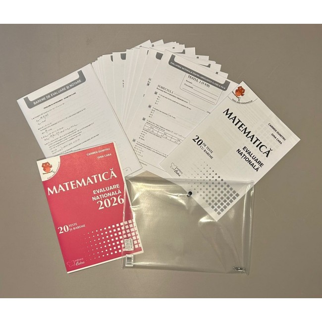 Matematica - Evaluare Nationala 2026 (mapa cu 20 teste si bareme)