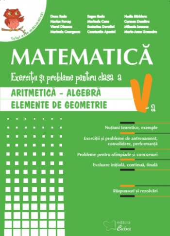Matematica - culegere pentru clasa a V-a (brosata) Matematica - culegere pentru clasa a V-a (brosata)