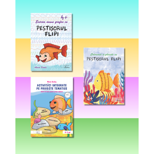 Set de auxiliare pentru grupa mijlocie (4-5 ani) - Peștișorul-Flipi