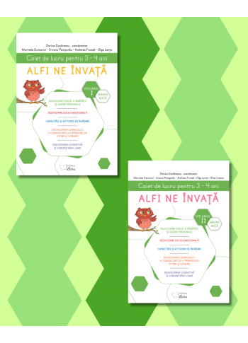 Set de auxiliare pentru grupa mica (3-4 ani) - „Alfi ne învață” (volumul I+II)