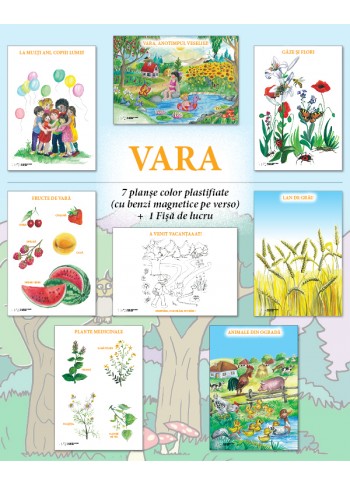 Set planse - VARA, format A3 (+1 folie pastile magnetice dreptunghiulare cadou) 