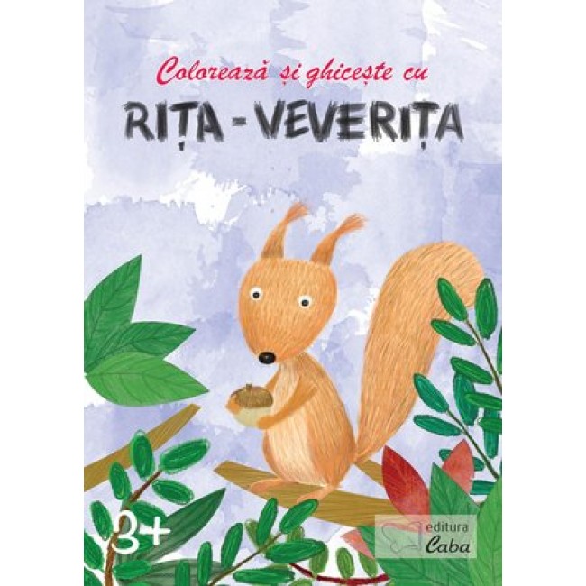 Carte de colorat: Rita Veverita pentru 3 ani + (A4)